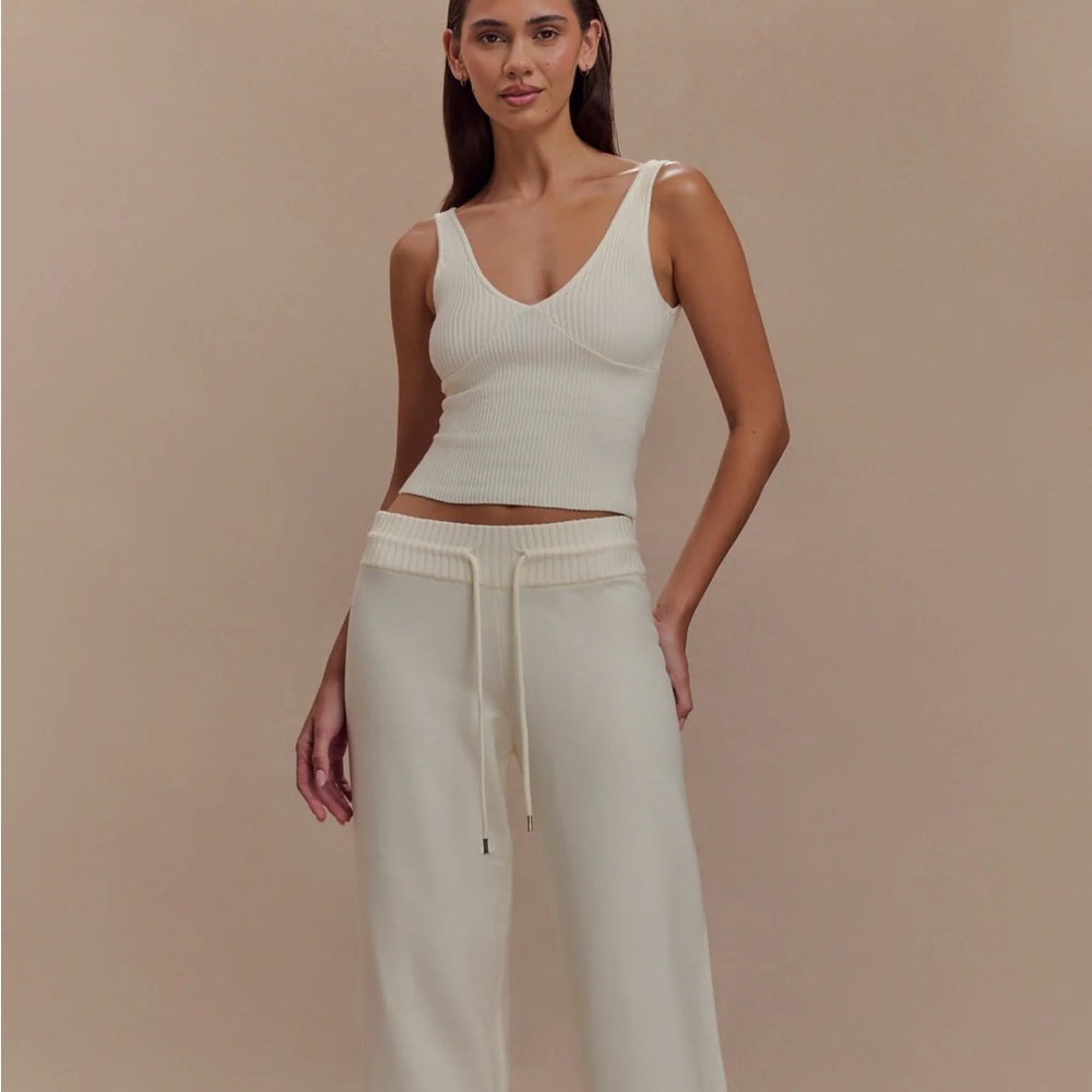 Meshki Cream Drawstring Joggers - Picture 3 of 4
